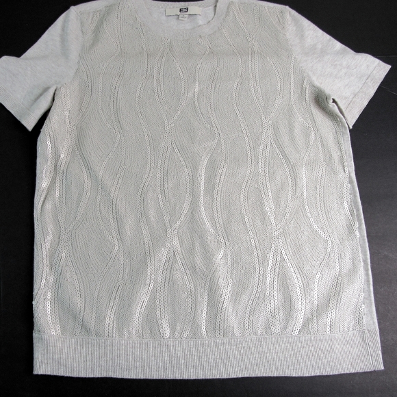 Etcetera Oatmeal Short Sleeve Sweater Size S - Picture 7 of 8